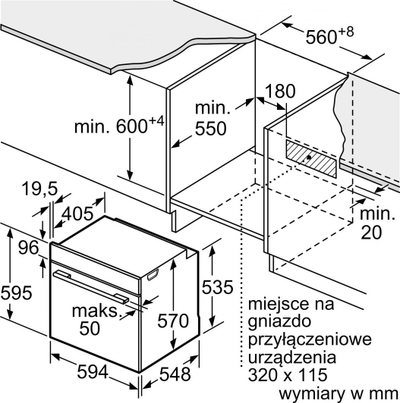 Furrë e integruar Bosch HBA534EB0
