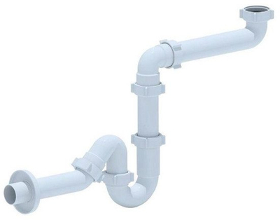 Sifon lavamani Ani Plast DY5024, kompakt për kursim hapësire, 1 1/2x40, i bardhë