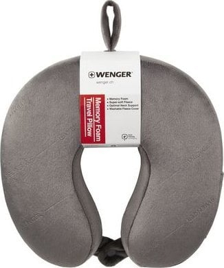 Jastëk udhëtimi Wenger SwissGear 611884, shkumë memory, ergonomik, gri