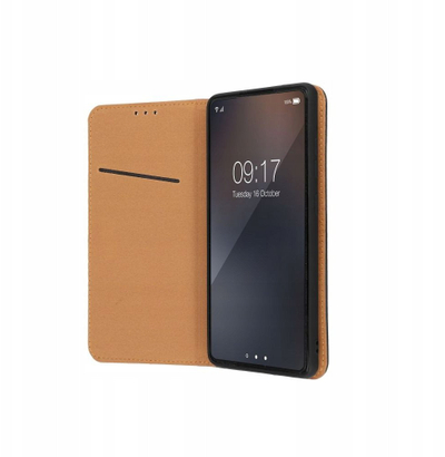 Kapak libri OEM Smart Pro për iPhone 17 Pro Max, lëkurë, funksion për ta bërë si mbajtëse, i zi