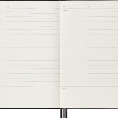 Planifikues projektesh Moleskine Pro Project Planner, 12 muaj, extra large, i zi