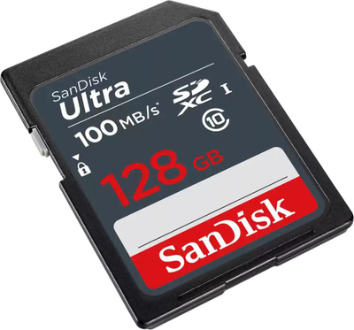 Kartë memorie SanDisk Ultra SDXC, 128GB, Class 10 UHS I, e zezë