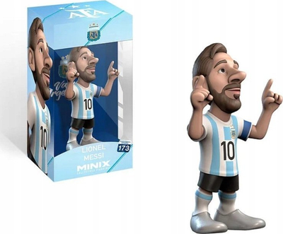 Figurë koleksionuese MINIX Lionel Messi Football Stars, 12cm, Argjentina, blu e bardhë