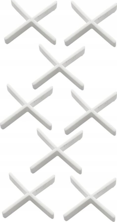 Kryqe distancuese Geko, 1.0 mm, 200 copë, të bardha