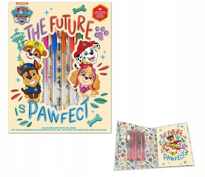 Set shkrimi Kids Licensing Paw Patrol, fletore A5, 6 stilolapsa me xhel, shumëngjyrësh