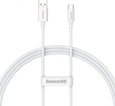 Kabllo USB Baseus Cafule, USB A në USB C, 1m, 100W, e bardhë