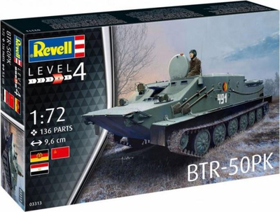 Model makine Revell BTR 50PK, shkalla 1/72, plastik, shumëngjyrësh