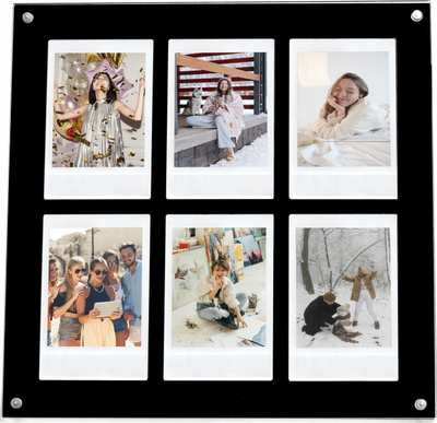 Kornizë fotografish LoveInstant SB8209, për 6 foto, për Fujifilm Instax Mini ZINK, e zezë
