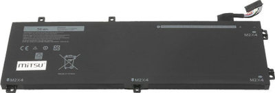 Bateri laptopi Mitsu për Dell XPS RRCGW, 4910mAh 56Wh, 11.4V, e zezë