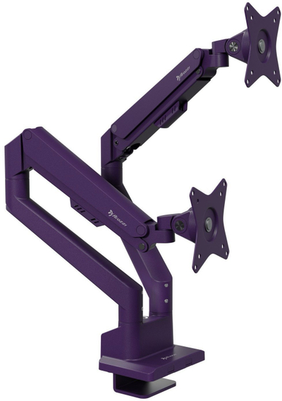 Krah monitori i dyfishtë Arozzi Alzare Neo Duo, gas spring, full motion, lejla Pure Purple