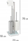 Set tualeti WENKO Rivalta, çelik inox dhe xham, me mbajtëse letre higjienike dhe rezervë, inox