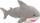 Lodër pelushi LeanToys Shark, peshkaqen, 40cm, gri