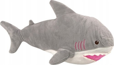 Lodër pelushi LeanToys Shark, peshkaqen, 40cm, gri
