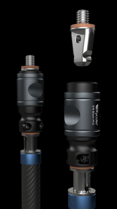 Конектор за бум Rycote PCS, врв 3/8", црн
