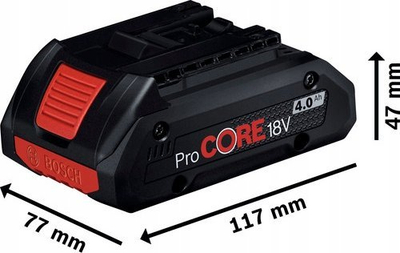 Батерија за алат Bosch ProCORE18V 1600A02A2T, 18V, 4.0Ah и 8.0Ah, црна