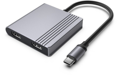 Adapter USB-C Gembird Cablexpert A-CM-COMBO3-04, 3 në 1, HDMI USB USB-C PD, gri
