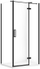 Set kabinë dushi Cersanit City C570, 100x80x195 cm, xham i pastër, profil i zi matt, shtrat dushi Tako Slim i bardhë matt