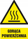 Tabelë paralajmëruese TDC GORĄCA POWIERZCHNIA, PVC 105 x 148 mm, e verdhë