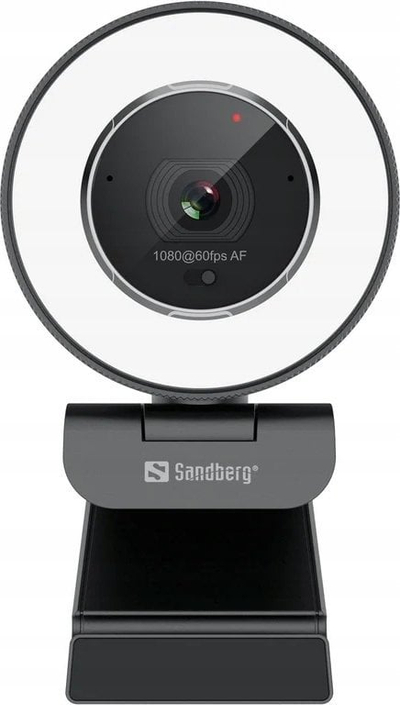 Kamerë web Sandberg Streamer USB Webcam Pro Elite, Full HD, unazë drite, e zezë
