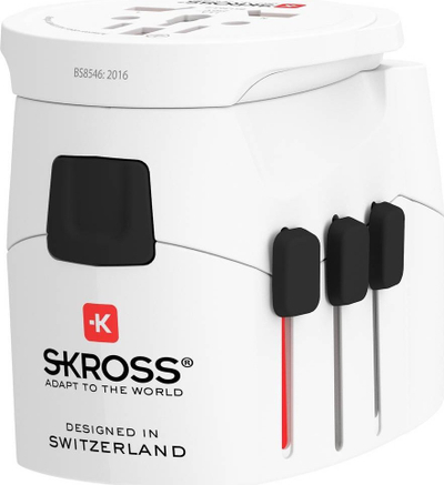 Adapter udhëtimi Skross Pro Light USB, universal 200 shtete, 1575W, dy porta USB