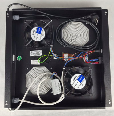 Njesi ftohëse çatie Digitus Unique Varioflex N, 4 ventilatorë, termostat i rregullueshëm, e zezë