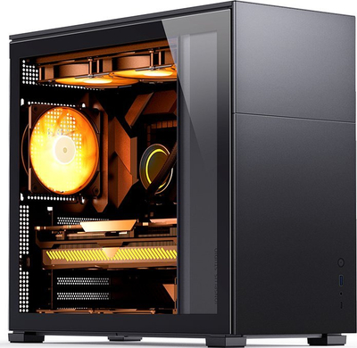 Kase kompjuteri Jonsbo D41, Micro ATX, xham i temperuar, e zezë
