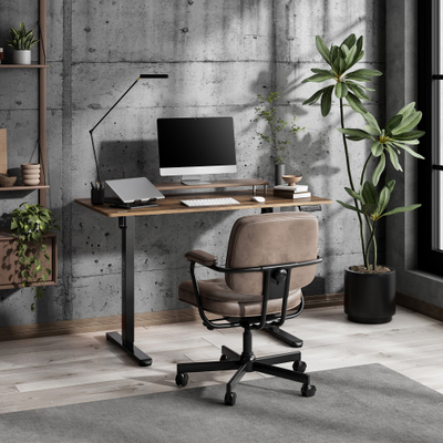 SENSE7 NOJO LIGHT Електрична маса, 120 см x 60 x 118 см, темно кафеава