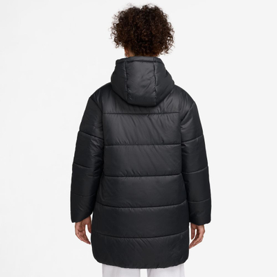Зимска јакна со капуљача Nike Classic Therma FIT, за жени, црна