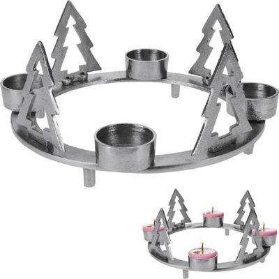 Mbajtëse qirinjsh Butlers Candle Holder, për katër qirinj, alumin ngjyrë argjendi