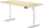 Tavolinë SENSE7 Nojo, 140cm x 70cm, e bardhë/ druri e hapur