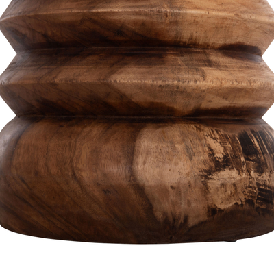Tabure cilindrike BELLOWS HM9910, dru masiv suar, 40x45 cm, natyral
