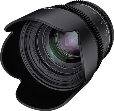 Objektiv kinematografik Samyang 50mm T1.5 VDSLR MK2, bajonetë Sony E, fokus manual, i zi