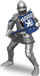 Figurinë kalorës mesjetar Papo Blue Knight, me heshtë, mburojë blu