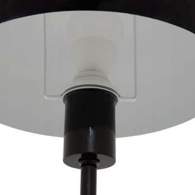 Lampë tavoline dekorative Savio Mushroom, 38 cm e lartë, çelik, e zezë