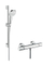 Set dushi Hansgrohe Croma Select E, bateri me termostat, shinë 65 cm, krom