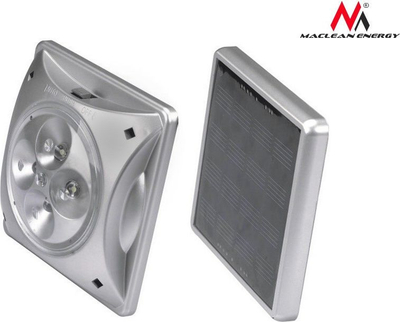 Llambë solare LED Maclean, 4 x 0.14 W, e argjendtë