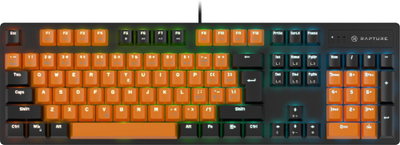 Tastierë mekanike Rapture X-RAY Outemu Red, RGB, e zezë / portokalltë