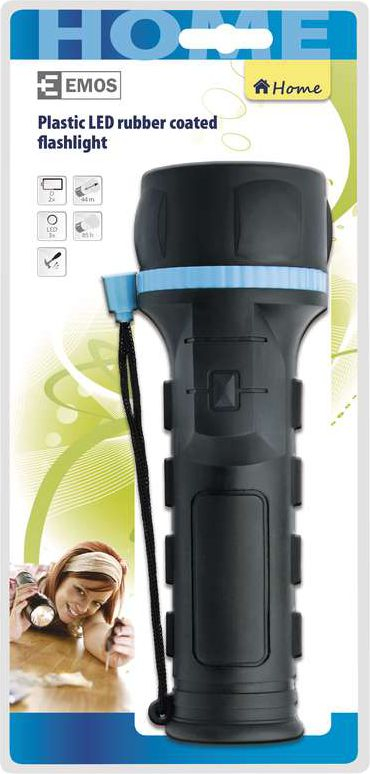 Dritë dore Emos Rubber P3862, 3 LED, 20 lm, e zezë