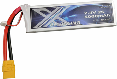 Bateri LiPo Amewi 28937, 7.4V, 5000mAh, e bardhë