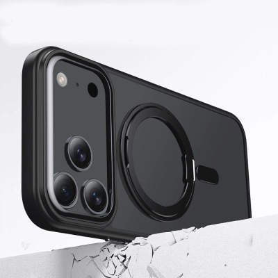 Maskë telefoni Tech-Protect MagRing MagSafe për iPhone 17 Pro, me unazë 360°, matte, e zezë