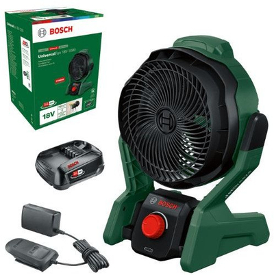 Безжичен вентилатор Bosch UniversalFan 18V-1000, 22.5 cm, со батерија и полнач