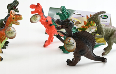 Set lodrash dinosaurë ICOM, 6 copë, me fishkëllimë, shumëngjyrësh