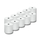 Letër termike Qoltec 80x70, 55 g/m², 10 copë, e bardhë