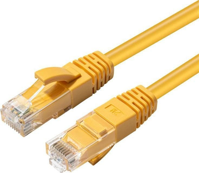 Kabllo rrjeti Microconnect CAT6A UTP, 0.3m, 10Gbit, e verdhë
