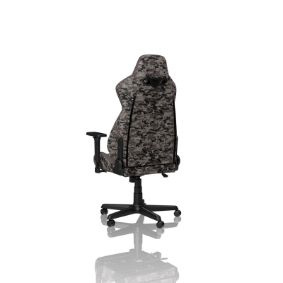 Гејминг столче Nitro Concepts S300 Urban Camo, ергономско, со потпирачи за раце, сиво камуфлажно