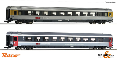 Set vagona H0 Roco 74023, Eurocity EC7 SBB, klasë e parë APM, klasë e dytë BPM