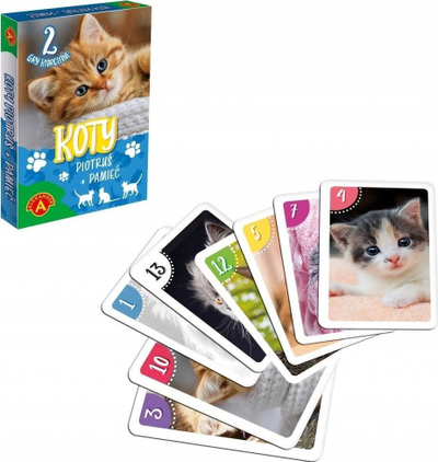Lojë letra Alexander Toys Koty, Memory dhe Old Maid, për fëmijë