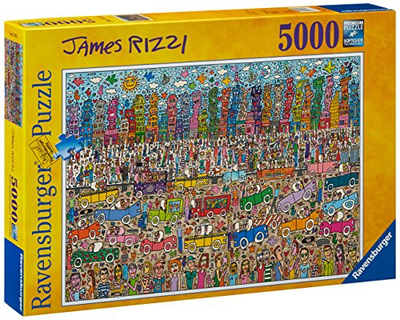 Puzzle Ravensburger James Rizzi City, 5000 copa, shumëngjyrësh