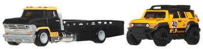 Set maket Hot Wheels Premium Team Transport, Toyota FJ Cruiser, shkalla 1:64, shumëngjyrësh