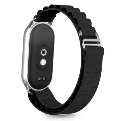 Byzylyk dore Tech-Protect Nylon Pro për Xiaomi Smart Band 8 9 10 NFC, najlon, i zi